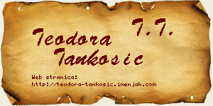 Teodora Tankosić vizit kartica